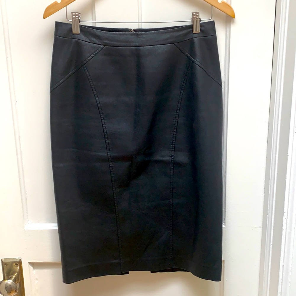 BCBG faux leather pencil skirt